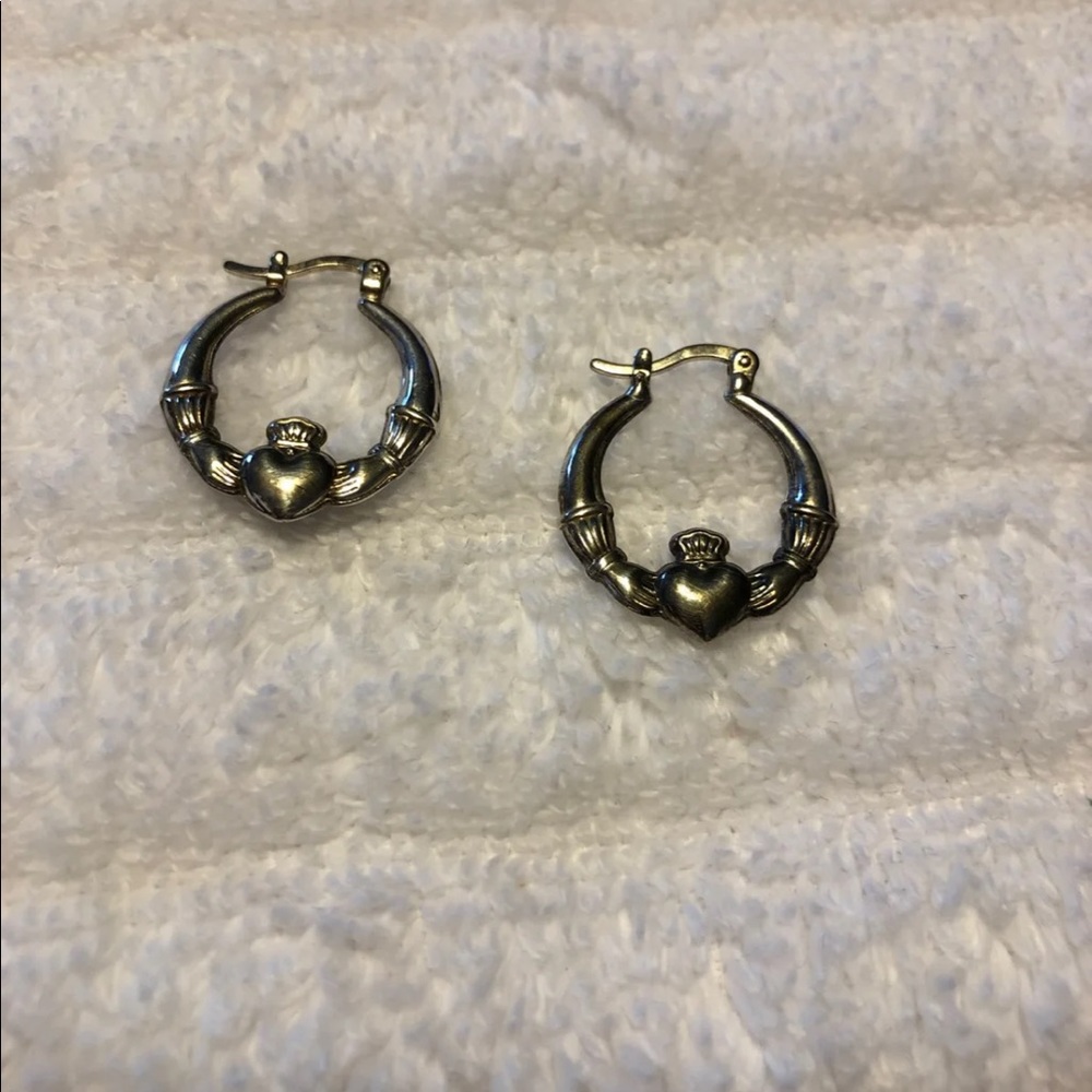 Irish Wedding Band Earrings 925.